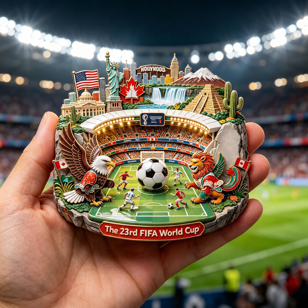 North America 2026 Soccer Magnet